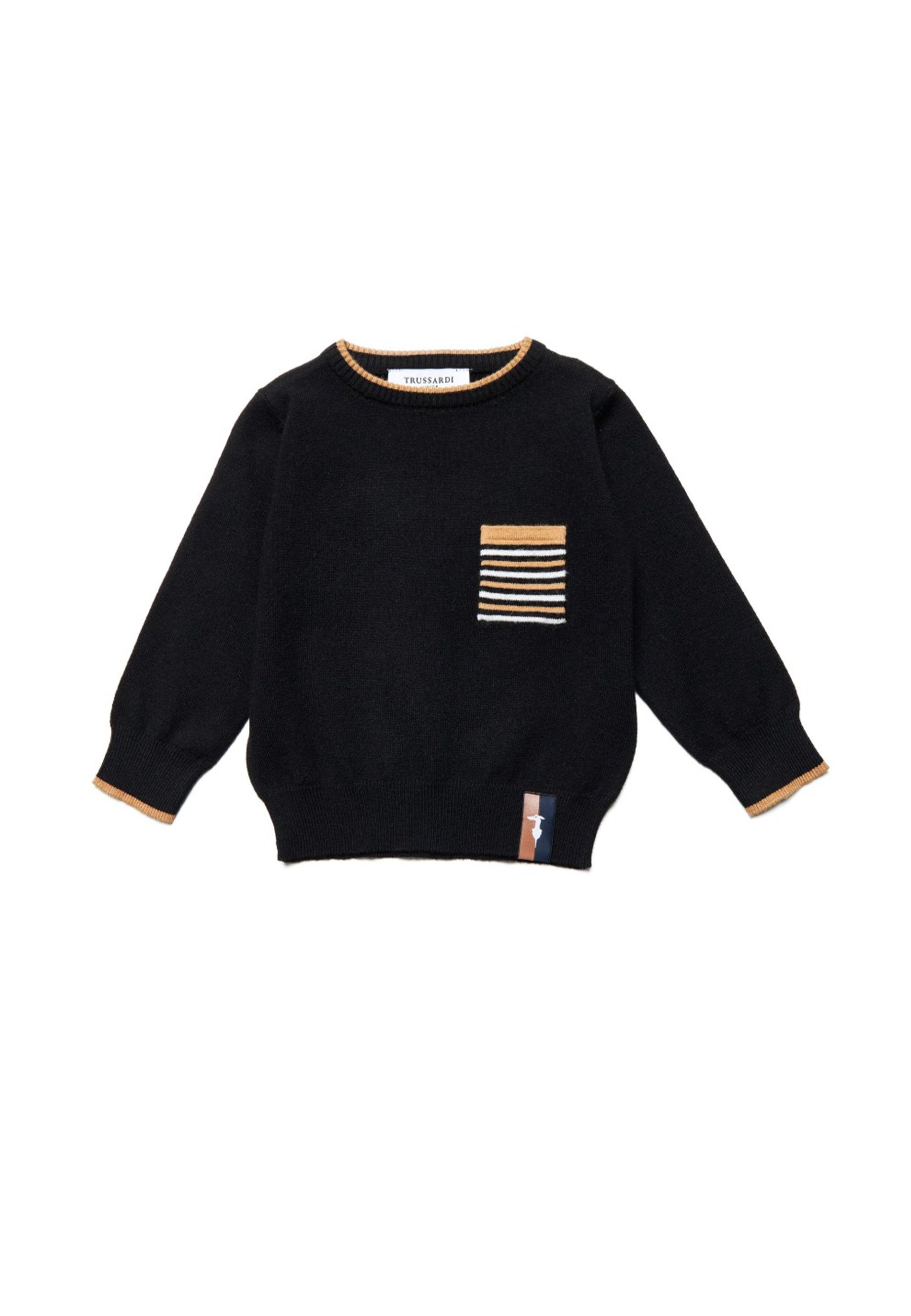 Maglia girocollo Blu con Taschino