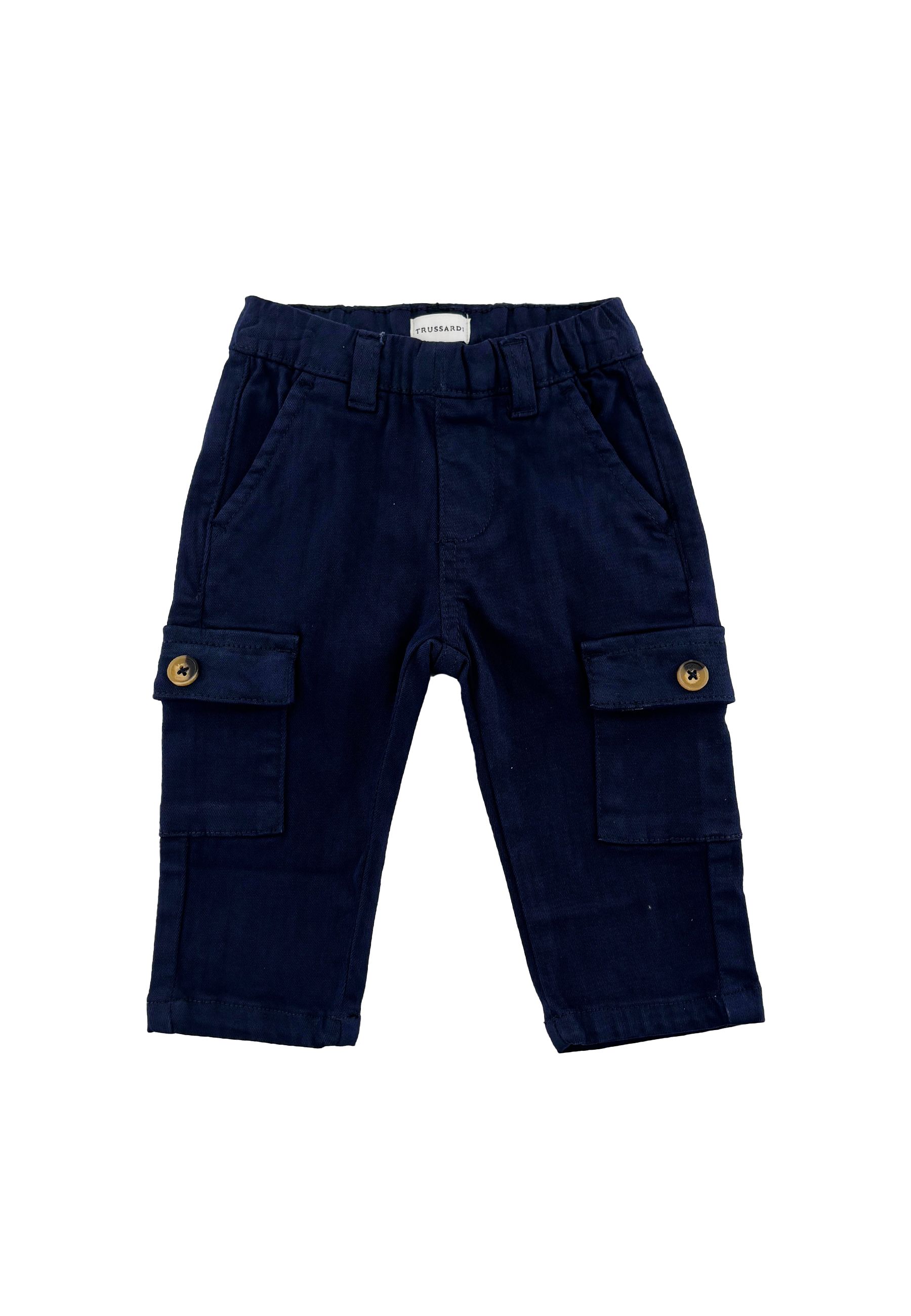 Pantalone cargo neonato blu