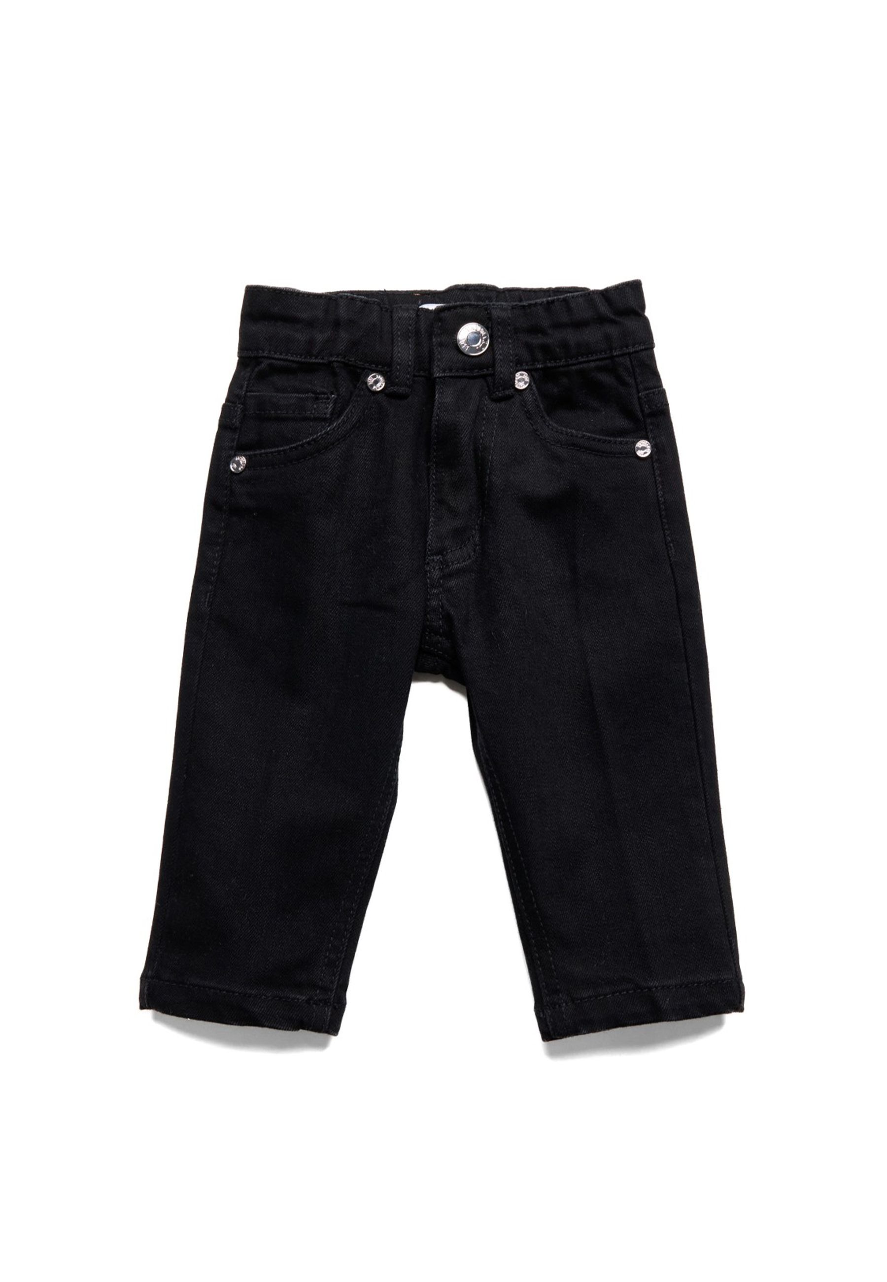 Jeans neonato con girovita regolabile neri