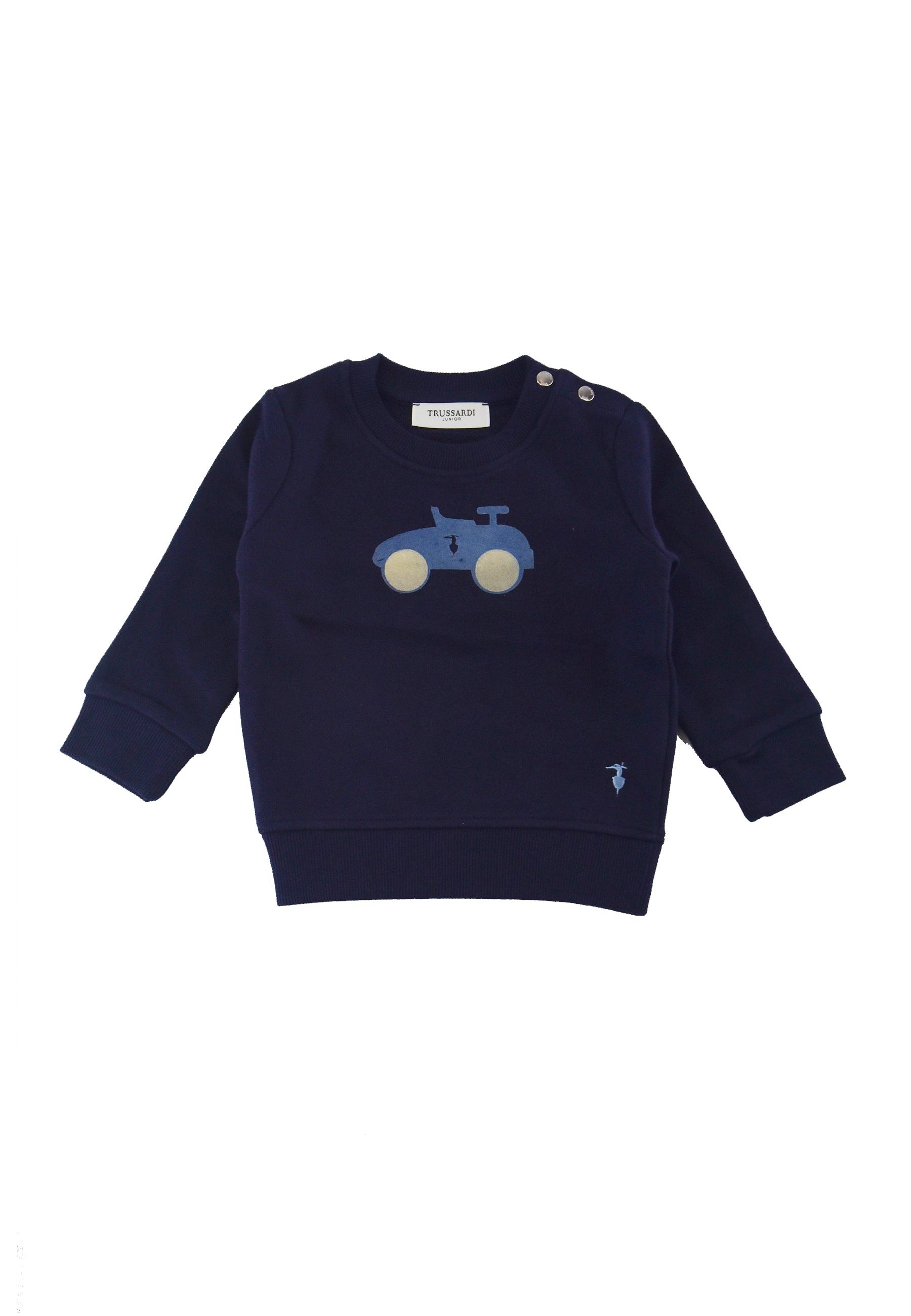 Felpa girocollo con Logo Automotive stampato