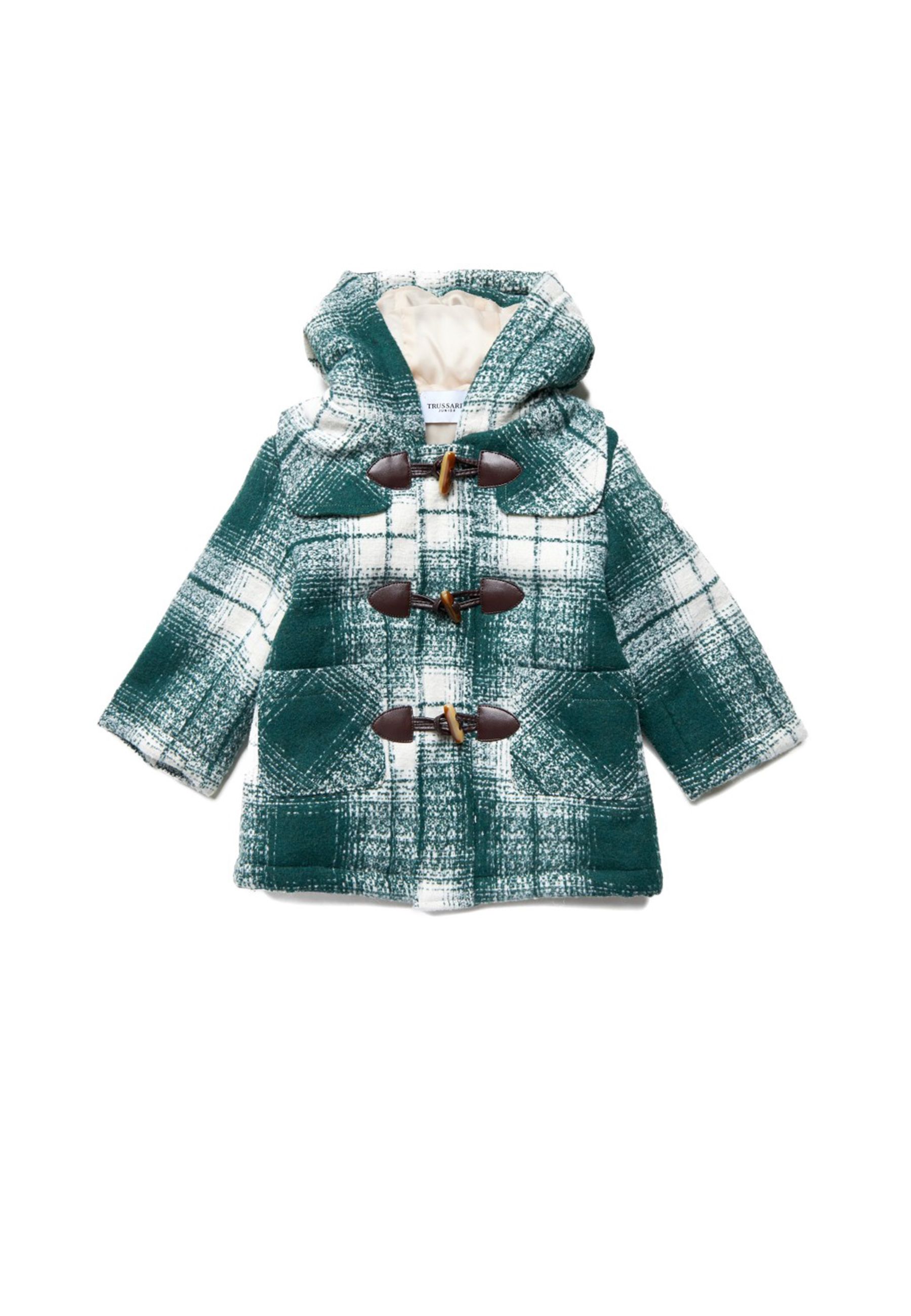 Cappotto Montgomery verde a quadri