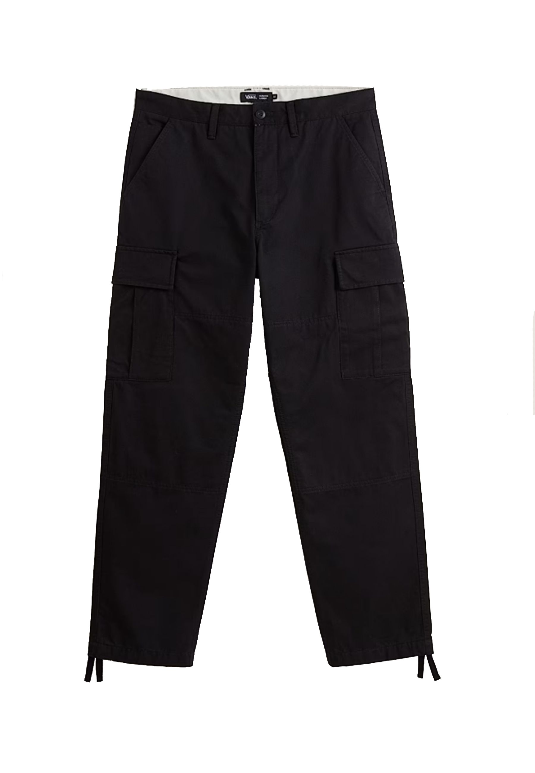Pantalone neri tinta unita per ragazzi con tasche cargo