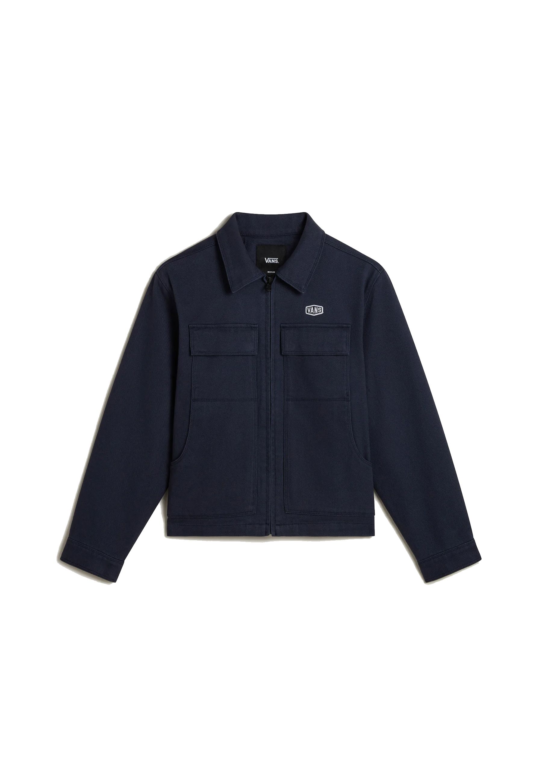 Giubbino  Camicia Zip in tessuto Blu Parisian