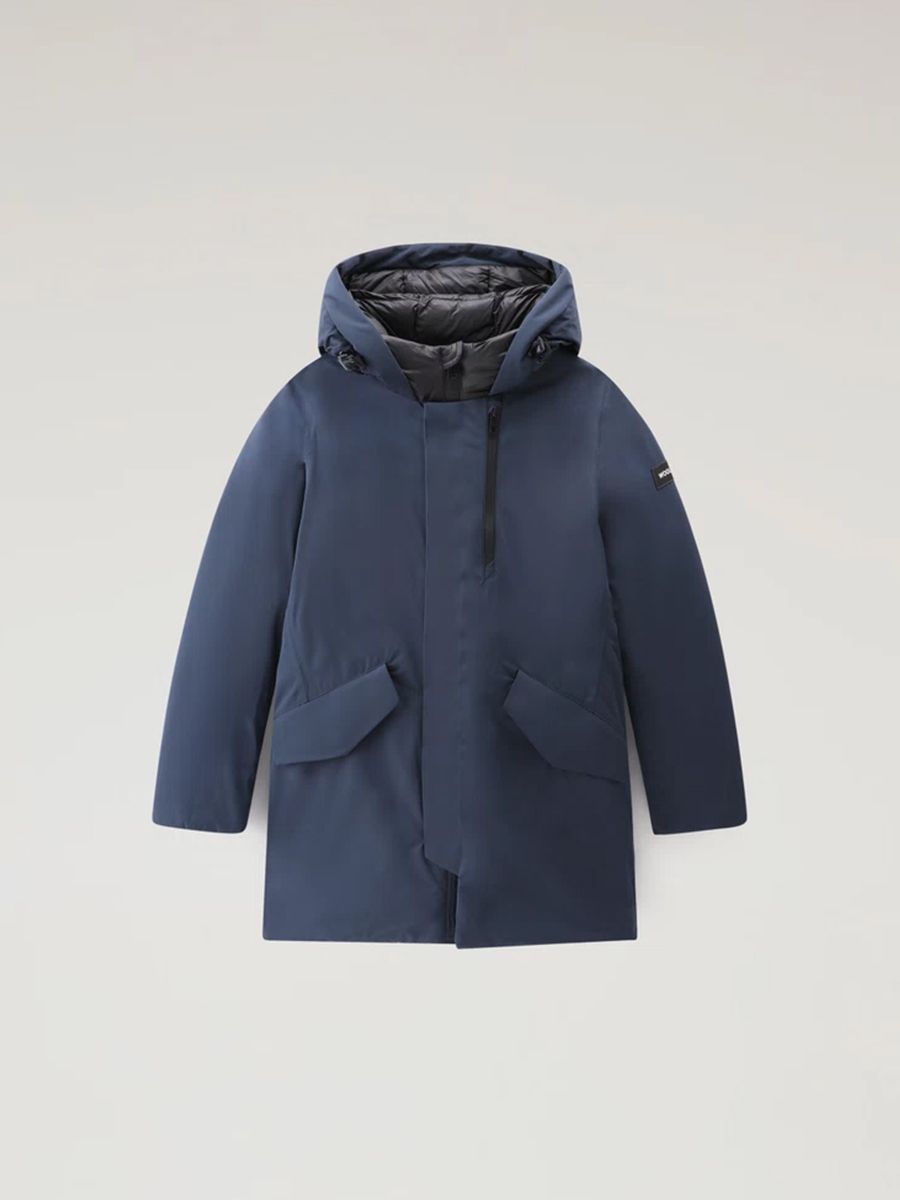 Piumino parka con cappuccio